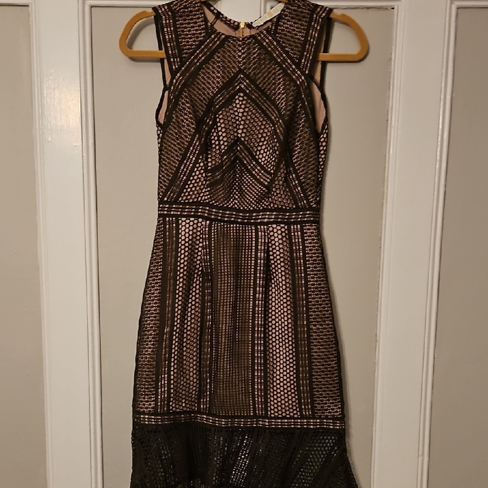 Marie Oliver Green/cream Dress Sz 0